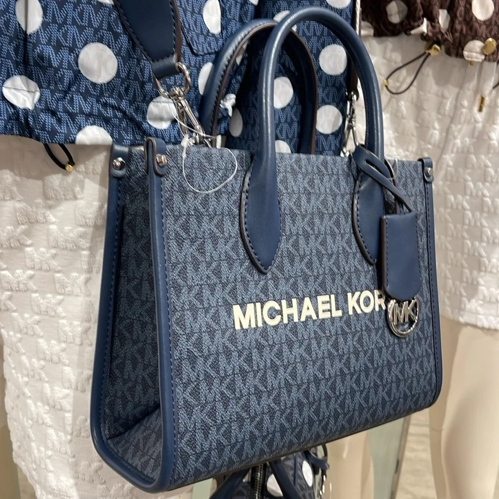Michael Kors Mirella Small Signature Logo Crossbody Bag Admiral  NWT